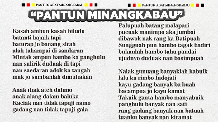 Pantun Minangkabau : Kata sebagai Hiburan dan Nasihat